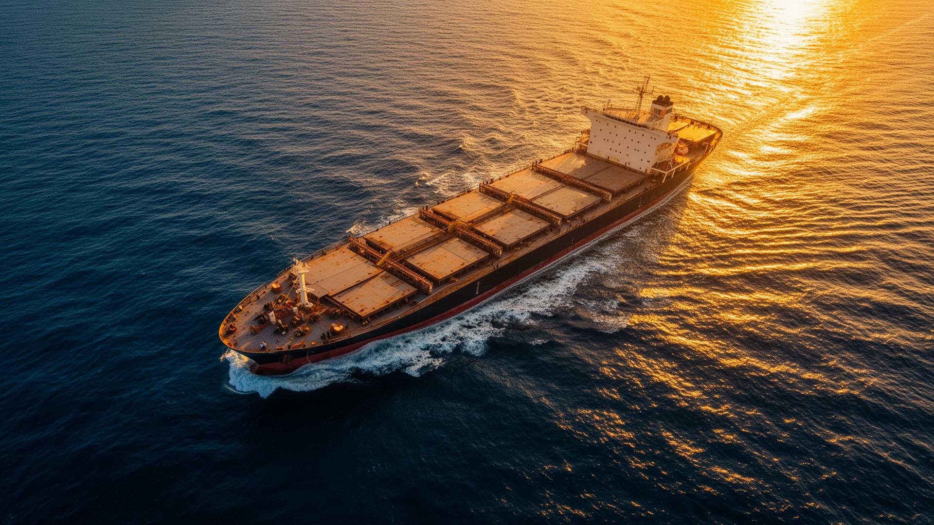 Dry bulk carrier at sea